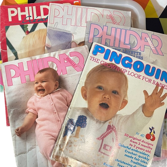 Lot of 5 Phildar Pingouin BABY knitting books VG - Picture 9 of 11